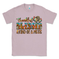 Lilac Thankful Blessed And Kind Of A Mess Classic Tee - CowhideDigitalArt