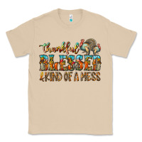 Mushroom Thankful Blessed And Kind Of A Mess Classic Tee - CowhideDigitalArt