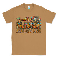 Toasted Coconut Thankful Blessed And Kind Of A Mess Classic Tee - CowhideDigitalArt