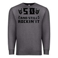 Charcoal Heather 50 Birthday Rock Premium Sweatshirt - Bettercallsaul