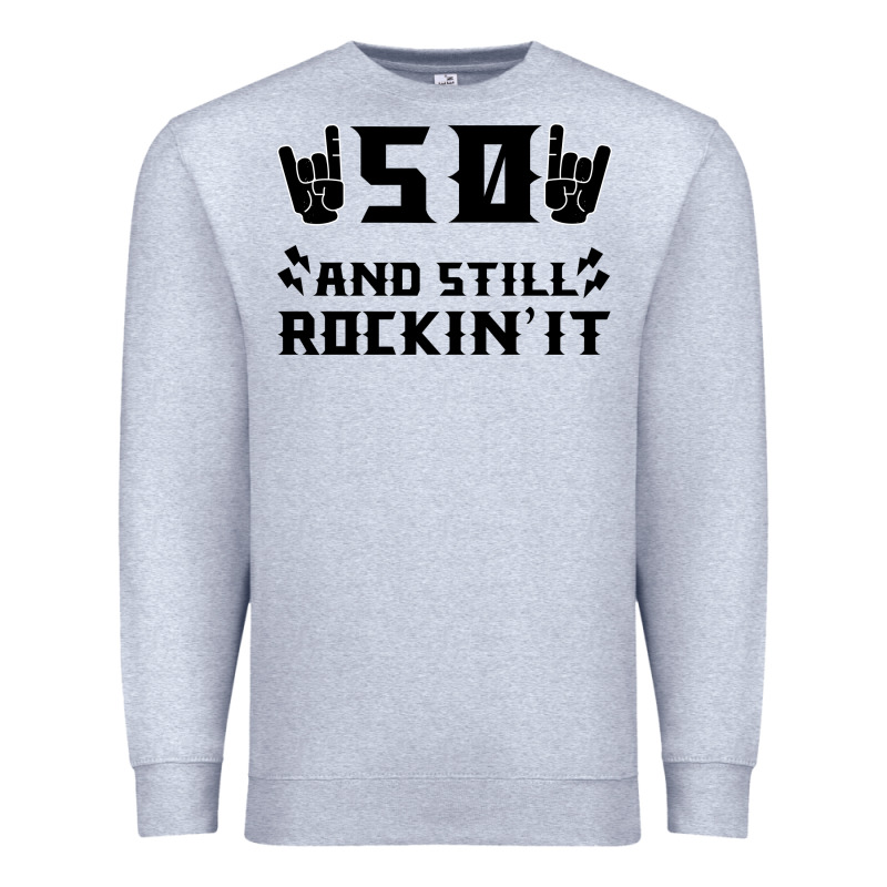 50 Birthday Rock Premium Sweatshirt by Bettercallsaul | Teevron