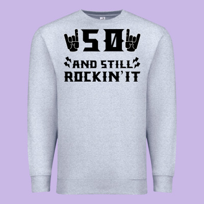 50 Birthday Rock Premium Sweatshirt Designed By Bettercallsaul