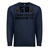 Navy 50 Birthday Rock Premium Sweatshirt - Bettercallsaul