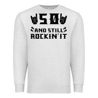 Oatmeal Heather 50 Birthday Rock Premium Sweatshirt - Bettercallsaul
