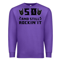 Purple 50 Birthday Rock Premium Sweatshirt - Bettercallsaul