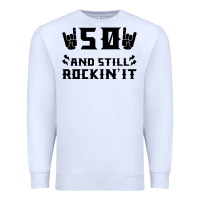 White 50 Birthday Rock Premium Sweatshirt - Bettercallsaul