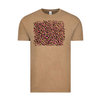Vintage Coffee leopard with pink glitter Vintage Tee - Artiststas