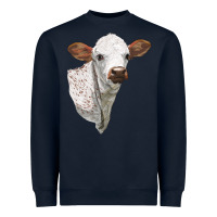 Navy Texas Longhorn Calf Face Heavyweight Sweatshirt - LillyAllenDesigns