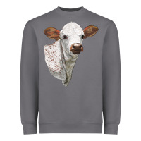 Storm Texas Longhorn Calf Face Heavyweight Sweatshirt - LillyAllenDesigns