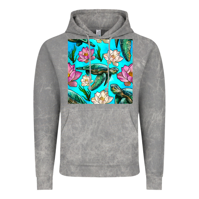 Sea Turtle Seamless Pattern Vintage Hoodie by BundleAndBundleShop | Teevron