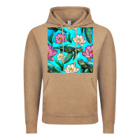 Vintage Coffee sea turtle seamless pattern Vintage Hoodie - BundleAndBundleShop