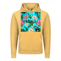 Vintage Mustard sea turtle seamless pattern Vintage Hoodie - BundleAndBundleShop