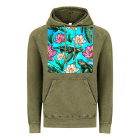 Vintage Olive sea turtle seamless pattern Vintage Hoodie - BundleAndBundleShop