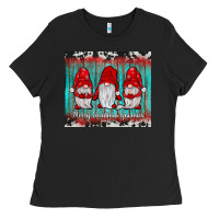 Merry Christmas Gnomies Tumbler Ladies Tee | Teevron