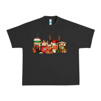 Reindeer Christmas Coffee Cups Urban Heavy Tee | Teevron