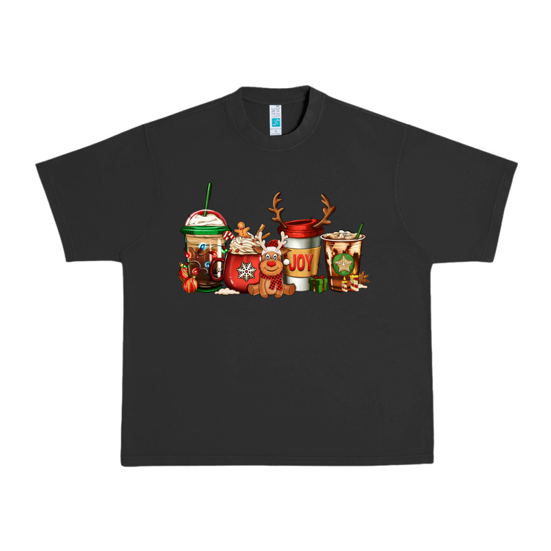 Reindeer Christmas Coffee Cups Urban Heavy Tee by Jasminsmagicworld | Teevron