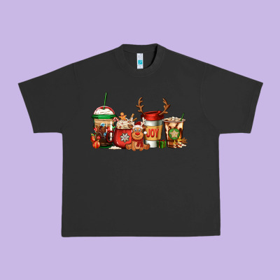 Reindeer Christmas Coffee Cups Urban Heavy Tee Designed By Jasminsmagicworld