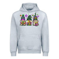 Heather Grey mardi gras gnomes Urban Hoodie - OliviaCreatesArt