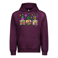 Mauve Wine mardi gras gnomes Urban Hoodie - OliviaCreatesArt