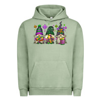 Pigment Oil Green mardi gras gnomes Urban Hoodie - OliviaCreatesArt