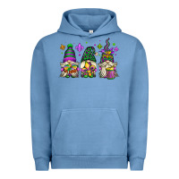 Pigment Pebble Blue mardi gras gnomes Urban Hoodie - OliviaCreatesArt