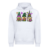 White mardi gras gnomes Urban Hoodie - OliviaCreatesArt