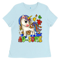 Baby Blue au some unicorn Ladies Tee - Zillion Design Studio