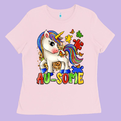 Au Some Unicorn Ladies Tee Designed By Zillion Design Studio