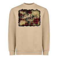 Mushroom buffalo plaid christmas camouflage glitter background Heavyweight Sweatshirt - Jasminsmagicworld