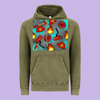 Firefighter Equipment Vintage Hoodie Designed By Artiststas