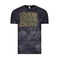 Cloud Black leopard with turquoise glitter Vintage Tee - Artiststas