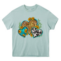 Arona leopard cowhide hearts Heavy Core Tee - Zillion Design Studio