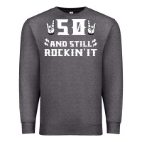 Charcoal Heather 50 birthday rock whitw Premium Sweatshirt - Bettercallsaul