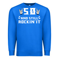 True Royal 50 birthday rock whitw Premium Sweatshirt - Bettercallsaul