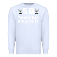 White 50 birthday rock whitw Premium Sweatshirt - Bettercallsaul