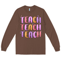 Chestnut teach teach varsity Long Sleeve Tee - MaliasSmallBusiness