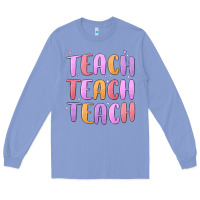 Colony Blue teach teach varsity Long Sleeve Tee - MaliasSmallBusiness
