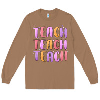 Toasted Coconut teach teach varsity Long Sleeve Tee - MaliasSmallBusiness