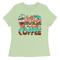 Matcha half nurse half coffee Ladies Tee - texasbilliewilder