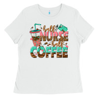 White half nurse half coffee Ladies Tee - texasbilliewilder