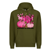 Army Green In October We Wear Pink with Pumpkin Premium Hoodie - texasbilliewilder