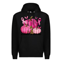 Black In October We Wear Pink with Pumpkin Premium Hoodie - texasbilliewilder