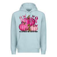 Blue Mist In October We Wear Pink with Pumpkin Premium Hoodie - texasbilliewilder