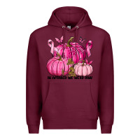 Burgundy In October We Wear Pink with Pumpkin Premium Hoodie - texasbilliewilder