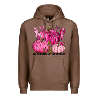 Chestnut In October We Wear Pink with Pumpkin Premium Hoodie - texasbilliewilder