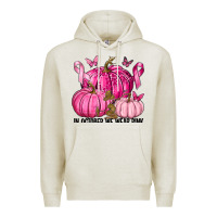 Oatmeal Heather In October We Wear Pink with Pumpkin Premium Hoodie - texasbilliewilder
