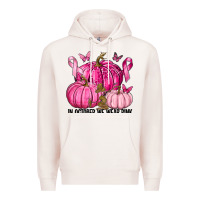 Pale Pink In October We Wear Pink with Pumpkin Premium Hoodie - texasbilliewilder