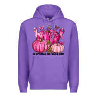Purple In October We Wear Pink with Pumpkin Premium Hoodie - texasbilliewilder