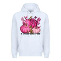 White In October We Wear Pink with Pumpkin Premium Hoodie - texasbilliewilder