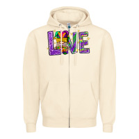 Sandshell Mardi Gras Love With Gnome Zipper Hoodie - BundleAndBundleShop
